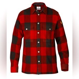 Fjallraven Red and Black Casual Button Down Shirt